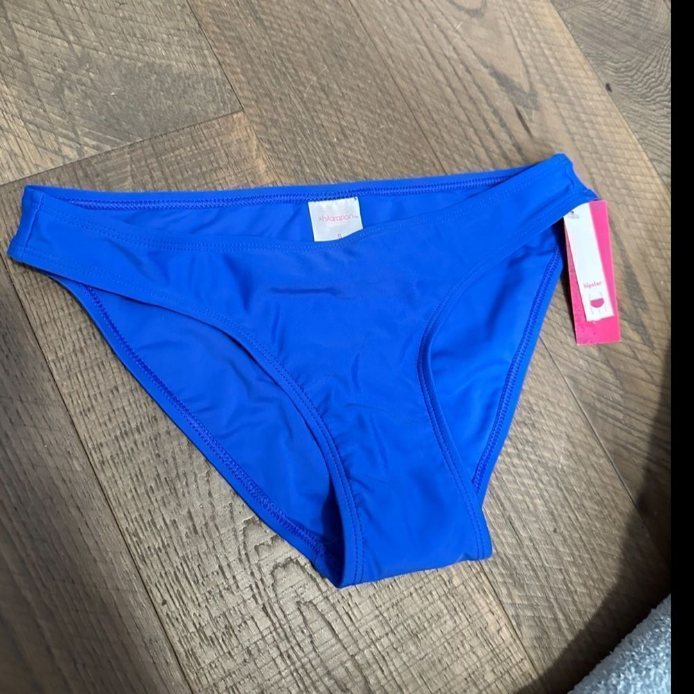 Xhilaration Blue Bikini Bottom Mid Coverage NWT Size Small - Picture 1 of 9